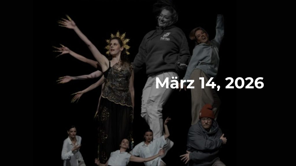 Tänzerinnen und Tänzer von KayJay’s Dance Studio während der ShowKays 2026 Aufführung auf der Bühne in künstlerischer Pose.